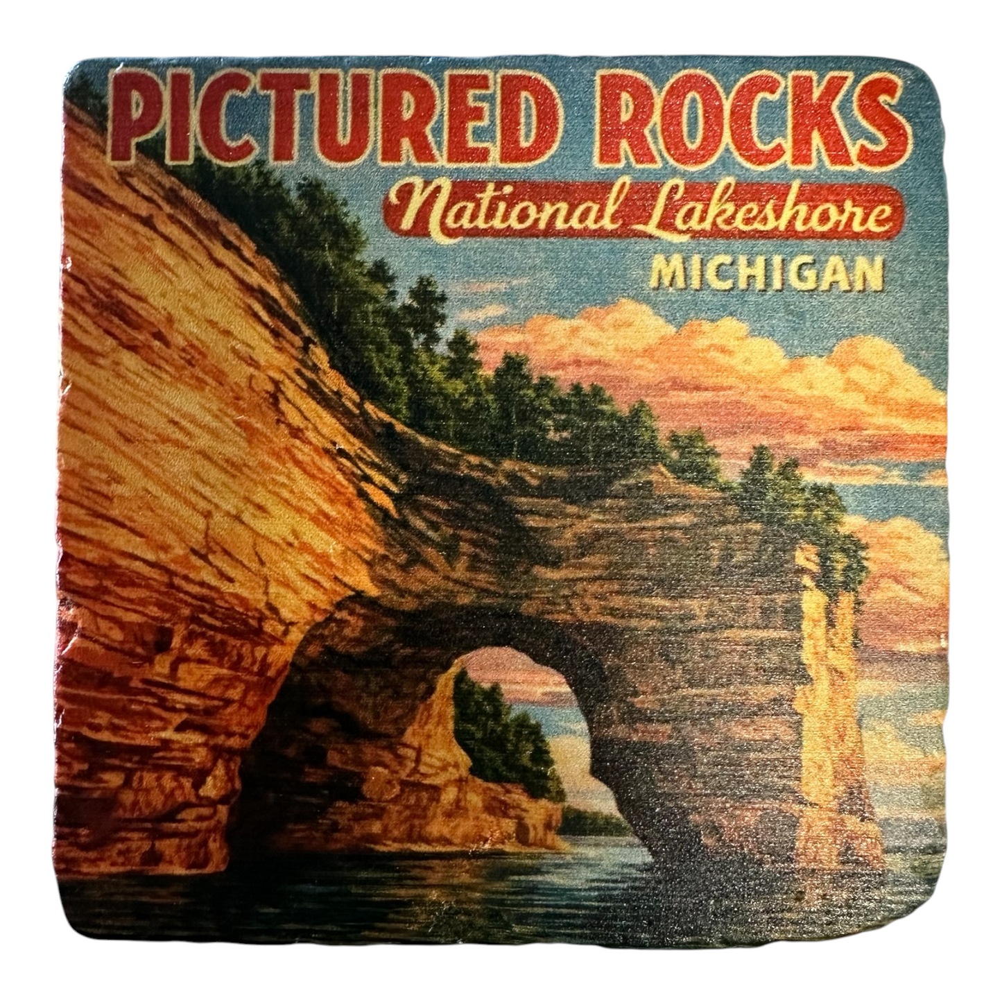 Pictured Rocks Marble Coaster